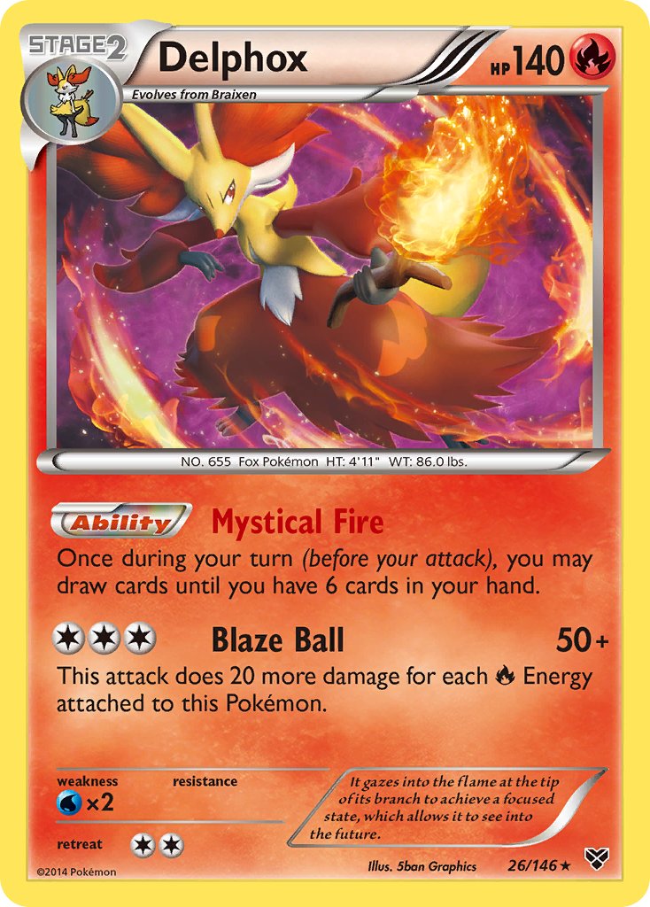 Delphox (26/146) (Cosmos Holo) (Blister Exclusive) [XY: Base Set] | Event Horizon Hobbies CA