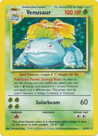 Venusaur (15/102) [Base Set Unlimited] | Event Horizon Hobbies CA