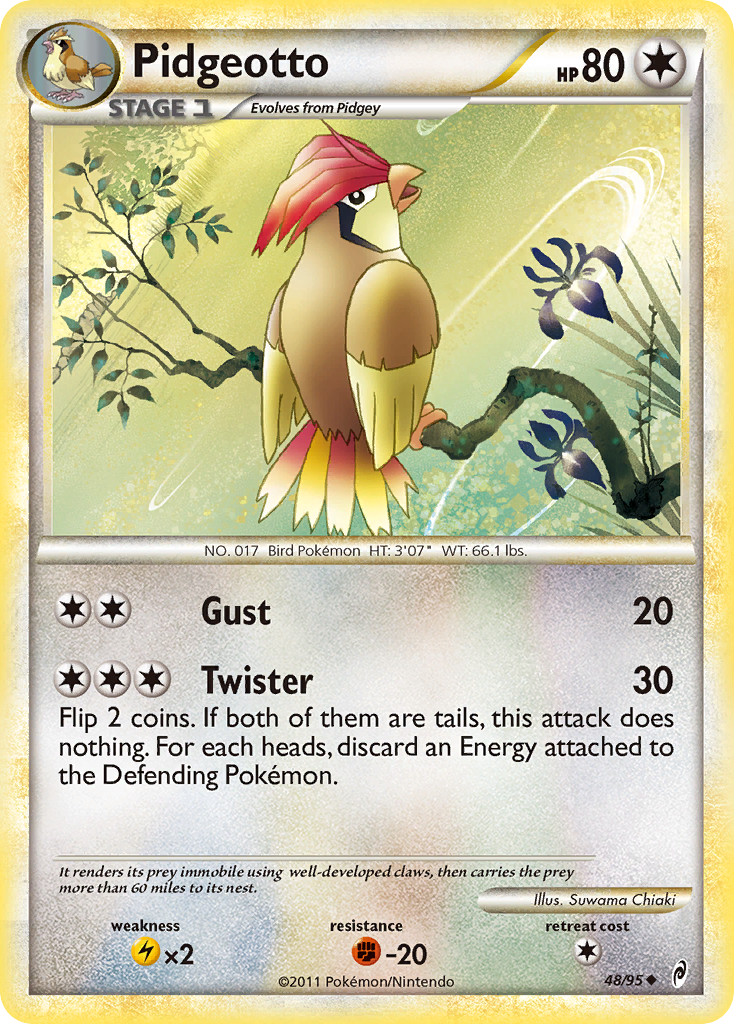 Pidgeotto (48/95) [HeartGold & SoulSilver: Call of Legends] | Event Horizon Hobbies CA