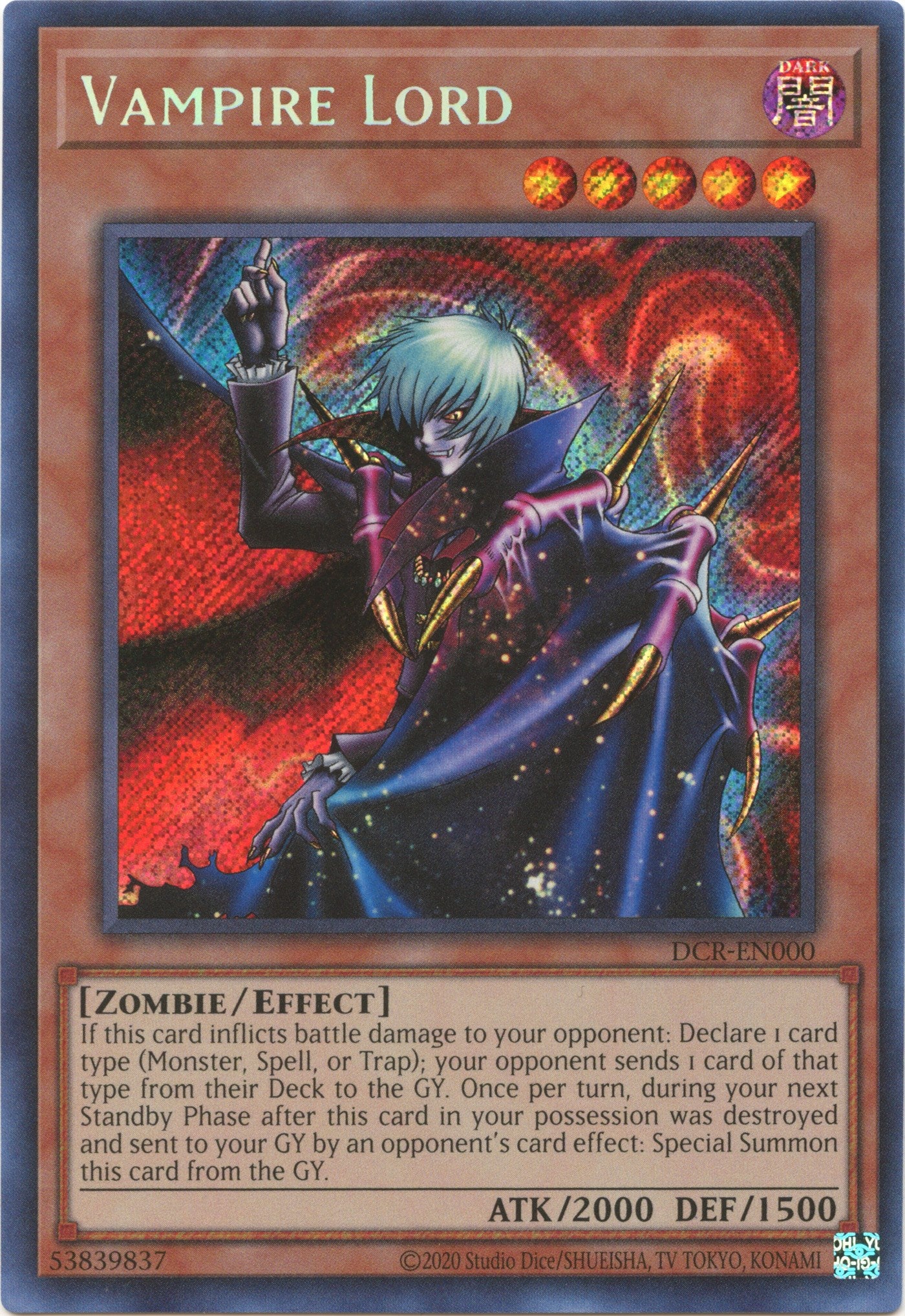 Vampire Lord (25th Anniversary) [DCR-EN000] Secret Rare | Event Horizon Hobbies CA