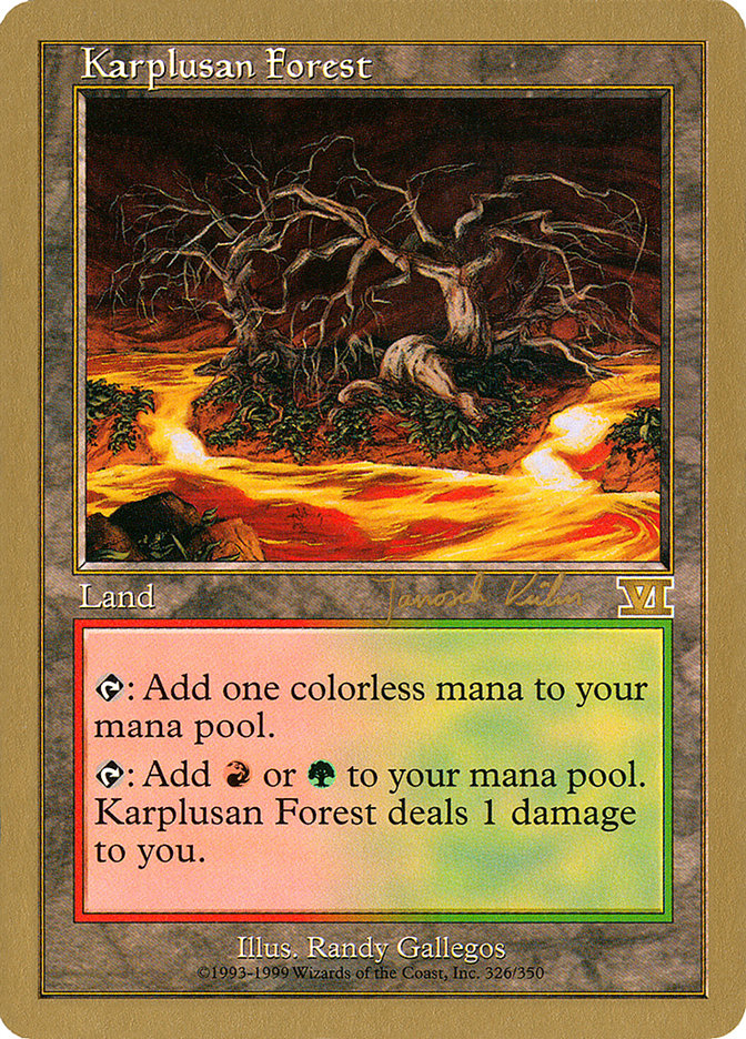 Karplusan Forest (Janosch Kuhn) [World Championship Decks 2000] | Event Horizon Hobbies CA