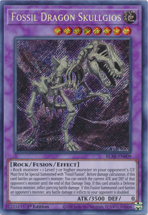 Fossil Dragon Skullgios [BLAR-EN009] Secret Rare | Event Horizon Hobbies CA