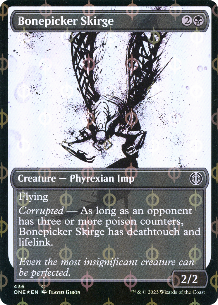 Bonepicker Skirge (Showcase Ichor Step-and-Compleat Foil) [Phyrexia: All Will Be One] | Event Horizon Hobbies CA