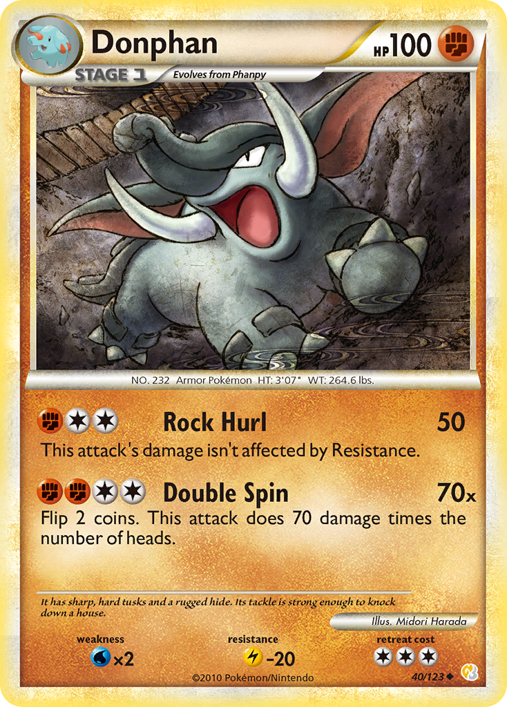 Donphan (40/123) [HeartGold & SoulSilver: Base Set] | Event Horizon Hobbies CA