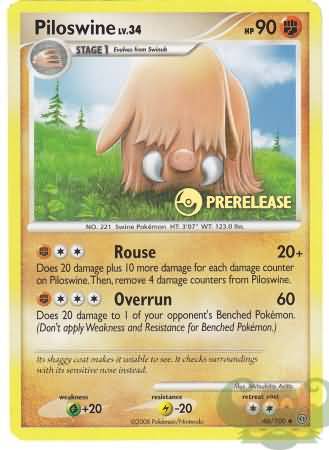 Piloswine (46/100) (Prerelease Promo) [Nintendo: Black Star Promos] | Event Horizon Hobbies CA