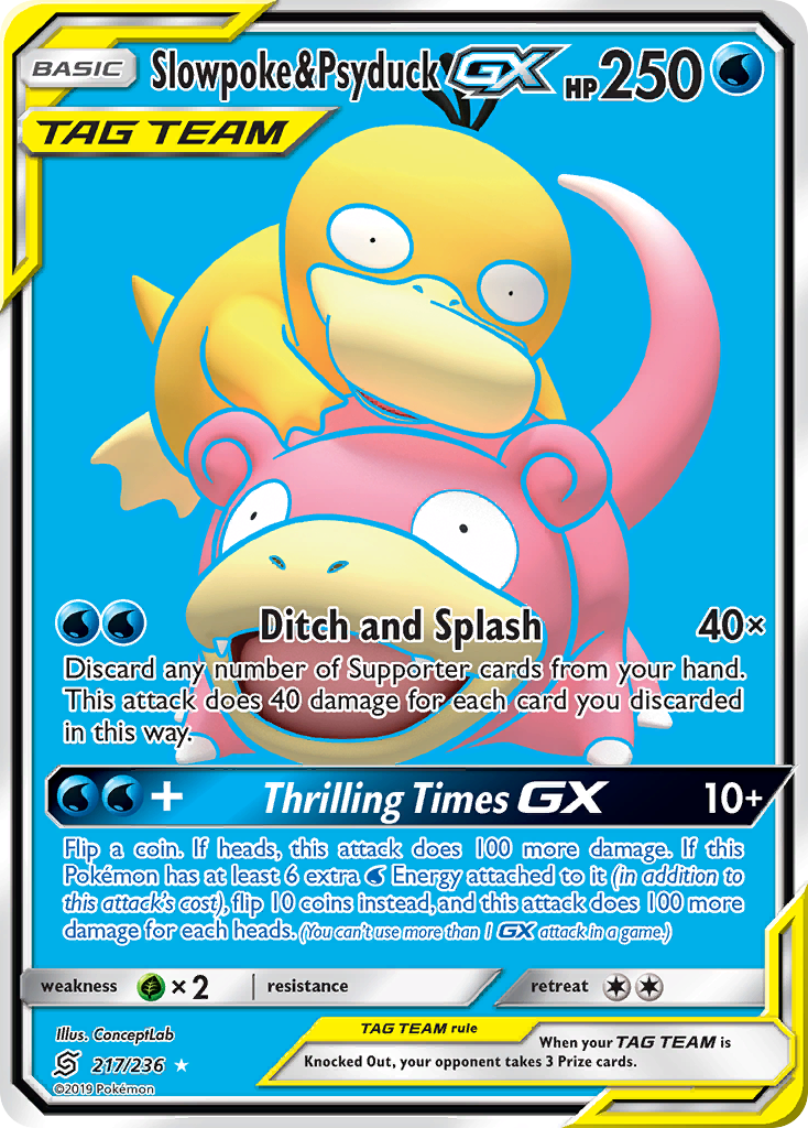 Slowpoke & Psyduck GX (217/236) [Sun & Moon: Unified Minds] | Event Horizon Hobbies CA