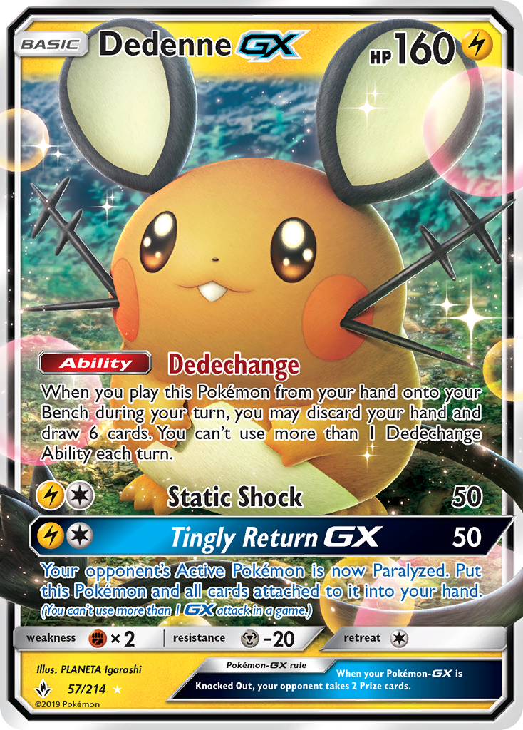 Dedenne GX (57/214) [Sun & Moon: Unbroken Bonds] | Event Horizon Hobbies CA