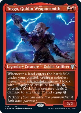 Toggo, Goblin Weaponsmith (Foil Etched) [Commander Legends]