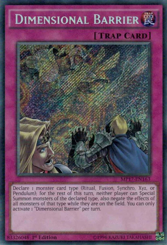 Dimensional Barrier [MP17-EN163] Secret Rare | Event Horizon Hobbies CA