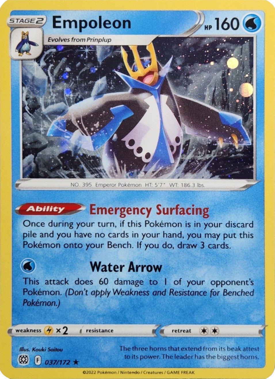 Empoleon (037/172) (Cosmos Holo) [Sword & Shield: Brilliant Stars] | Event Horizon Hobbies CA