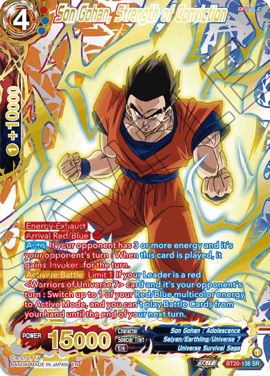 Son Gohan, Strength of Conviction (Gold-Stamped) (BT20-138) [Power Absorbed] | Event Horizon Hobbies CA