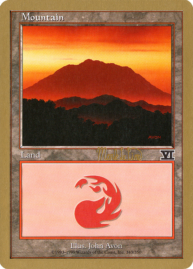 Mountain (mlp346a) (Mark Le Pine) [World Championship Decks 1999] | Event Horizon Hobbies CA