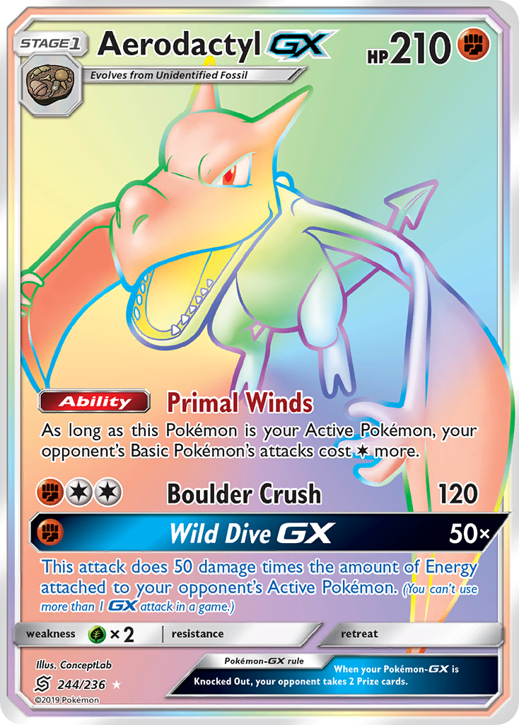 Aerodactyl GX (244/236) [Sun & Moon: Unified Minds] | Event Horizon Hobbies CA