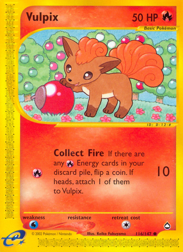 Vulpix (116/147) [Aquapolis] | Event Horizon Hobbies CA