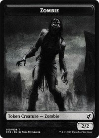 Zombie (010) // Zombie (011) Double-sided Token [Commander 2019 Tokens] | Event Horizon Hobbies CA