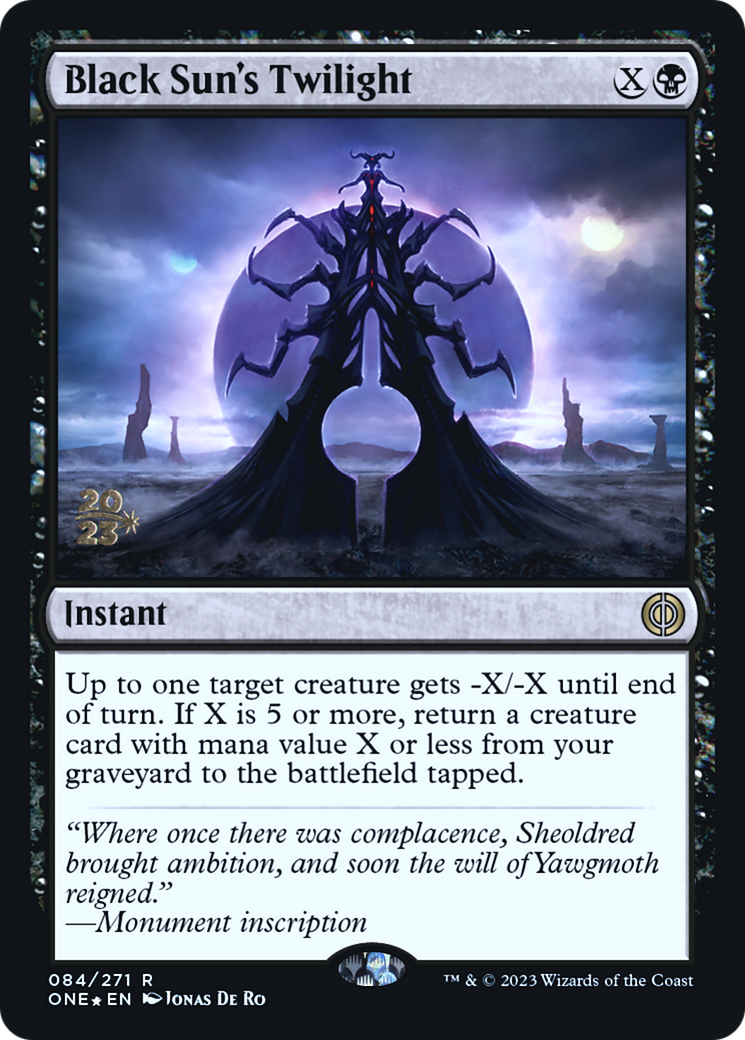 Black Sun's Twilight [Phyrexia: All Will Be One Prerelease Promos] | Event Horizon Hobbies CA