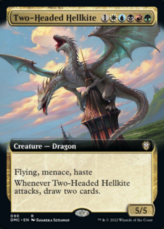 Two-Headed Hellkite (Extended Art) [Dominaria United Commander] | Event Horizon Hobbies CA