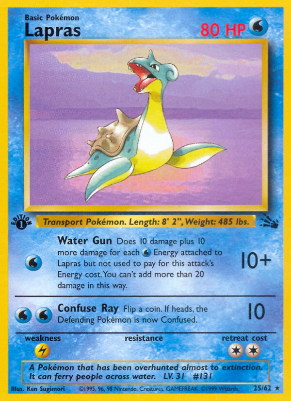 Lapras (25/62) [Fossil 1st Edition] | Event Horizon Hobbies CA