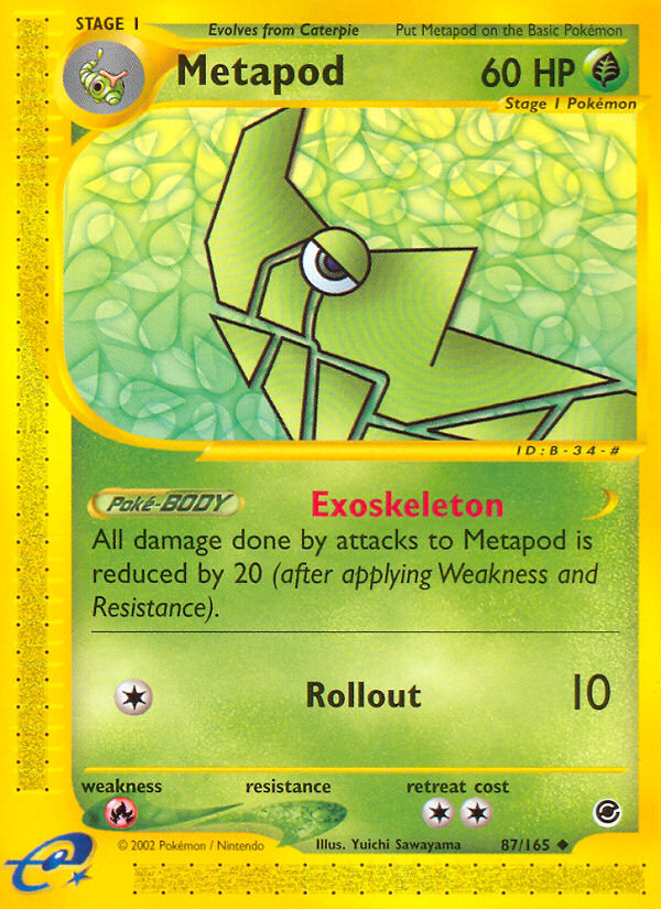 Metapod (87/165) [Expedition: Base Set] | Event Horizon Hobbies CA