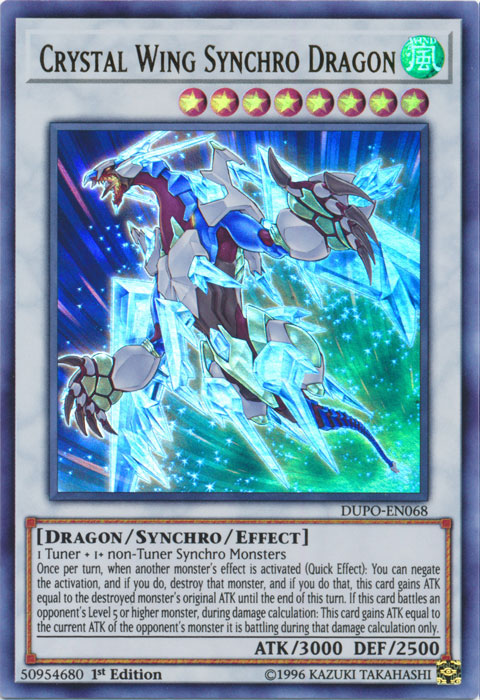 Crystal Wing Synchro Dragon [DUPO-EN068] Ultra Rare | Event Horizon Hobbies CA