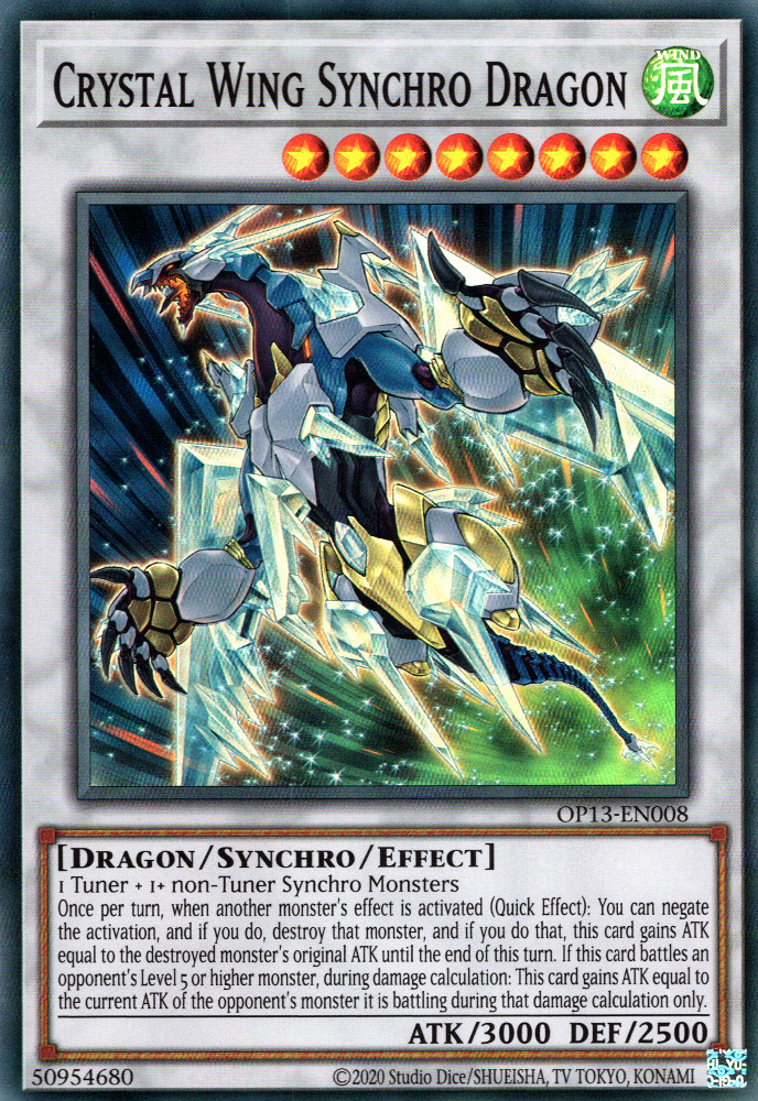 Crystal Wing Synchro Dragon [OP13-EN008] Super Rare | Event Horizon Hobbies CA