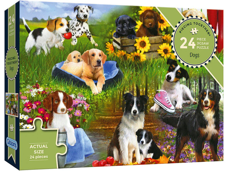 Jigsaw Puzzle - Piecing Together Dogs - 24 Piece