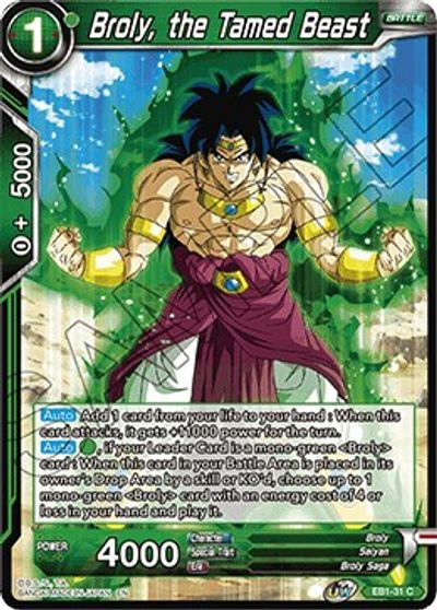 Broly, the Tamed Beast (EB1-31) [Battle Evolution Booster] | Event Horizon Hobbies CA