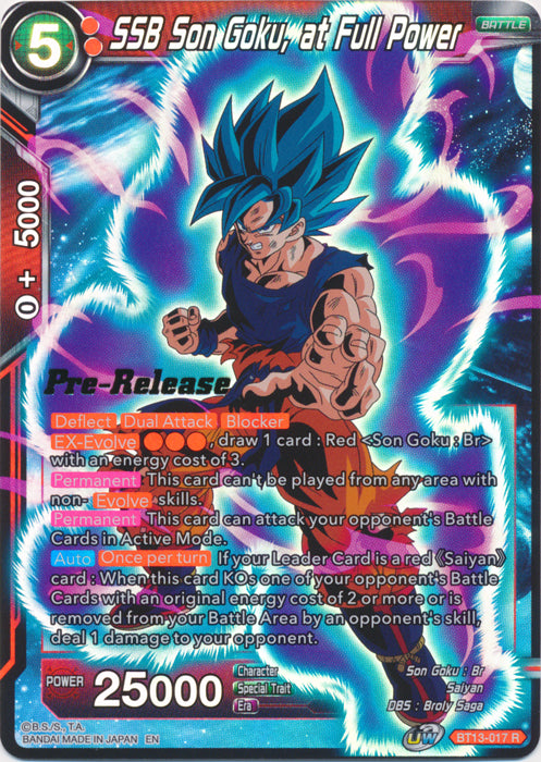 SSB Son Goku, at Full Power (BT13-017) [Supreme Rivalry Prerelease Promos] | Event Horizon Hobbies CA