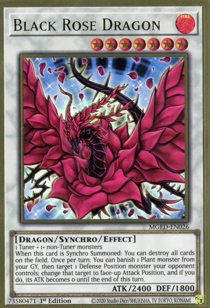 Black Rose Dragon [MGED-EN026] Gold Rare | Event Horizon Hobbies CA