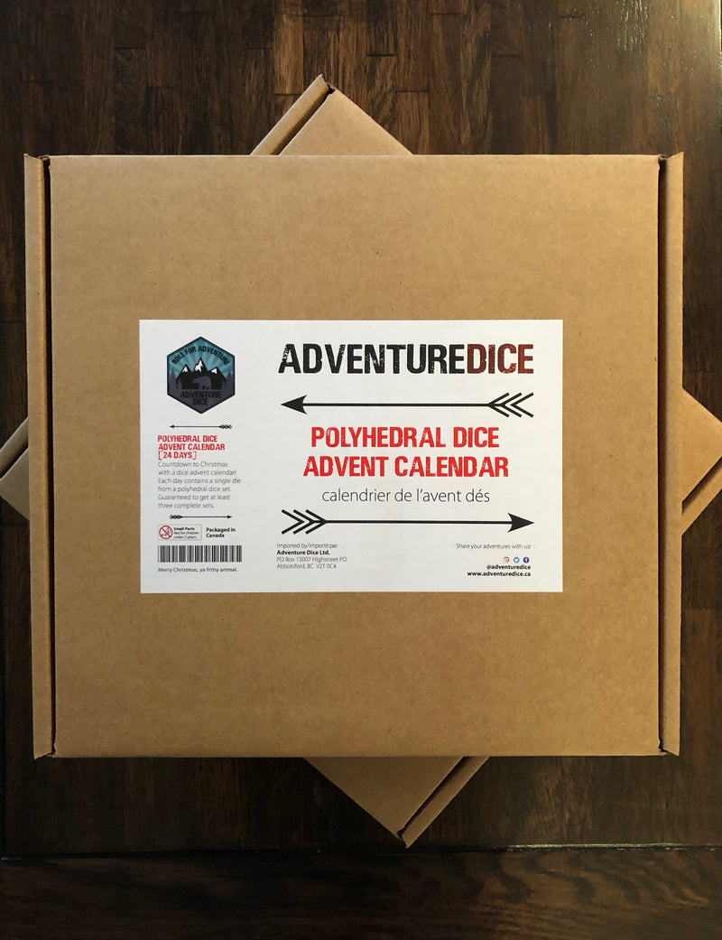 Adventure Dice - Polyhedral Dice Advent Calendar - 24 Days