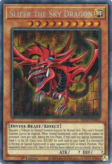 Slifer the Sky Dragon [KICO-EN063] Secret Pharaoh's Rare | Event Horizon Hobbies CA