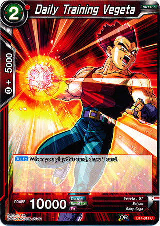 Daily Training Vegeta (BT4-011) [Colossal Warfare] | Event Horizon Hobbies CA