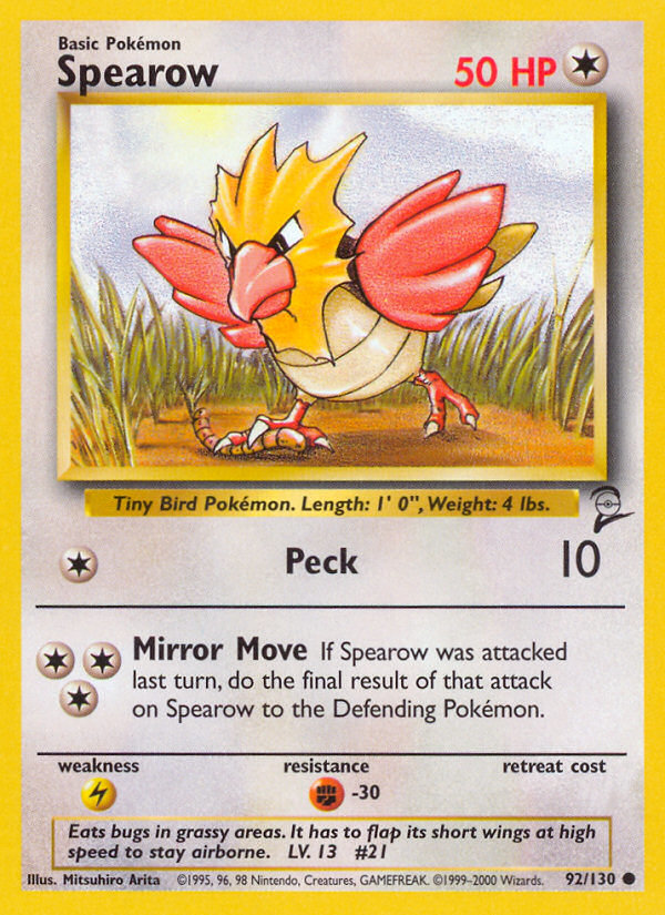 Spearow (92/130) [Base Set 2] | Event Horizon Hobbies CA