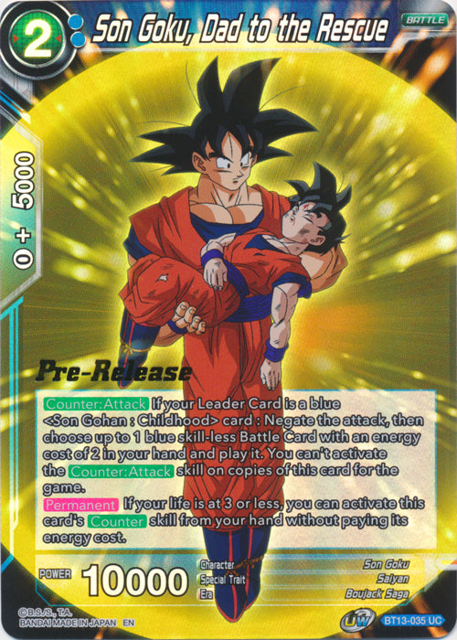 Son Goku, Dad to the Rescue (BT13-035) [Supreme Rivalry Prerelease Promos] | Event Horizon Hobbies CA