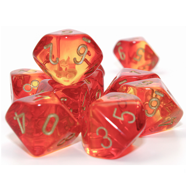 Dice - Chessex - D10 (10pc) - Gemini