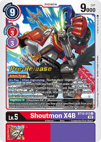 Shoutmon X4B [BT10-012] [Xros Encounter Pre-Release Cards] | Event Horizon Hobbies CA