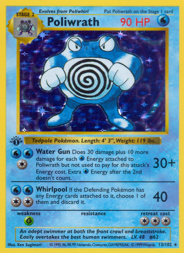 Poliwrath (13/102) (Shadowless) [Base Set 1st Edition] | Event Horizon Hobbies CA