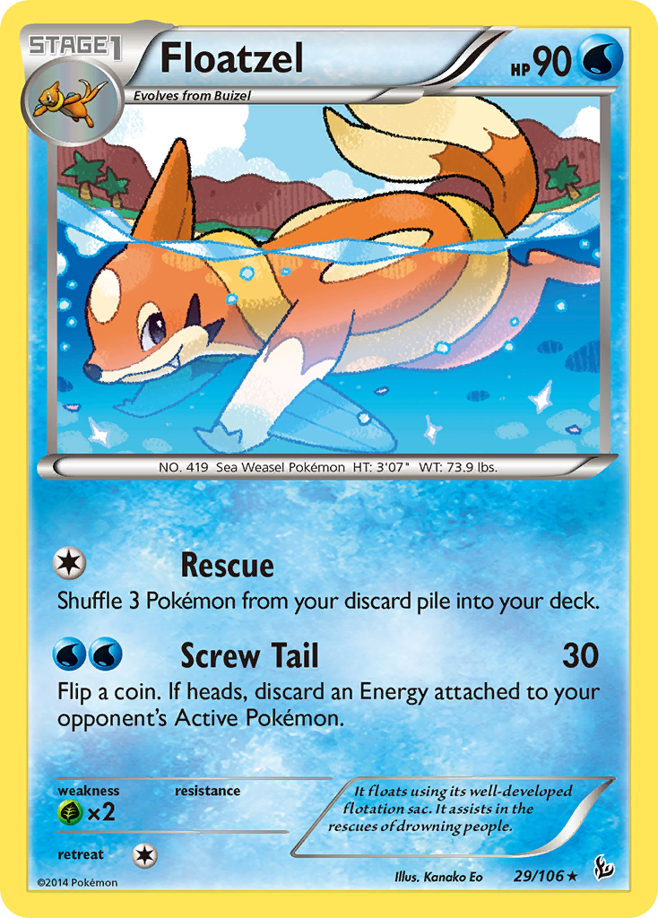 Floatzel (29/106) [XY: Flashfire] | Event Horizon Hobbies CA