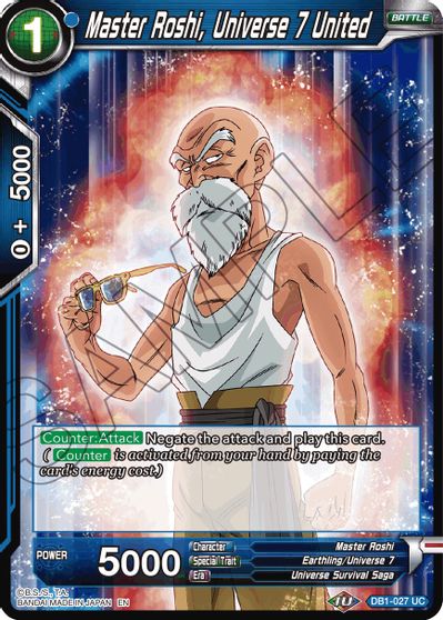 Master Roshi, Universe 7 United (Reprint) (DB1-027) [Battle Evolution Booster] | Event Horizon Hobbies CA