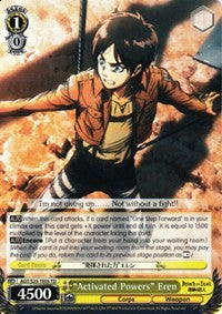 "Activated Powers" Eren (AOT/S35-TE05 TD) [Attack on Titan] | Event Horizon Hobbies CA