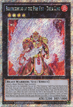 Brotherhood of the Fire Fist - Tiger King [CT11-EN001] Secret Rare | Event Horizon Hobbies CA