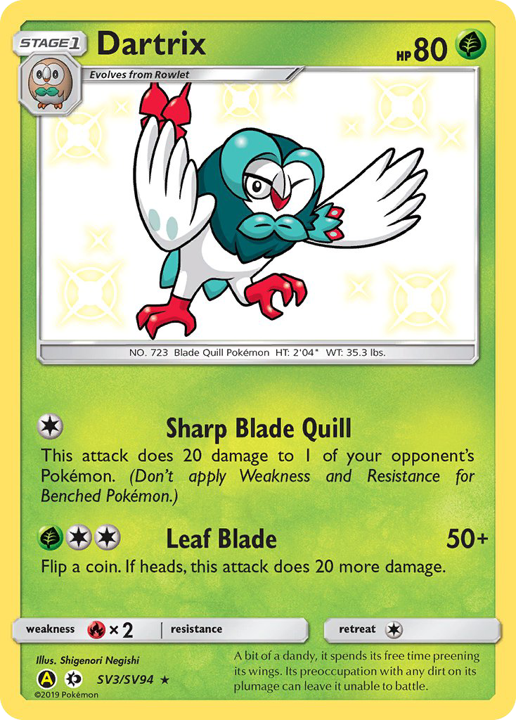 Dartrix (SV3/SV94) [Sun & Moon: Hidden Fates - Shiny Vault] | Event Horizon Hobbies CA