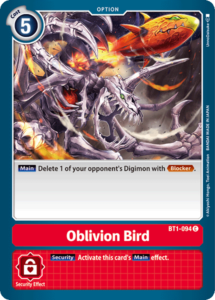 Oblivion Bird [BT1-094] [Release Special Booster Ver.1.0] | Event Horizon Hobbies CA