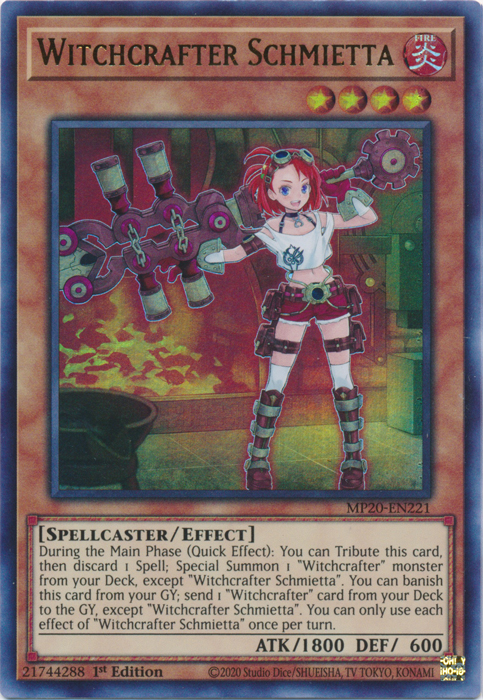 Witchcrafter Schmietta [MP20-EN221] Ultra Rare | Event Horizon Hobbies CA