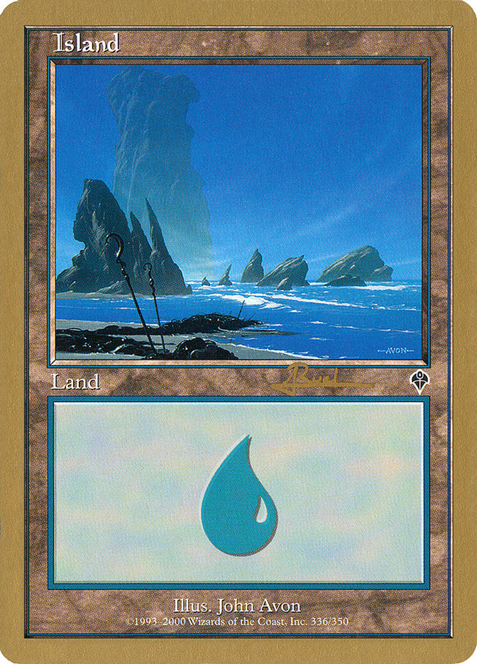 Island (ar336) (Antoine Ruel) [World Championship Decks 2001] | Event Horizon Hobbies CA