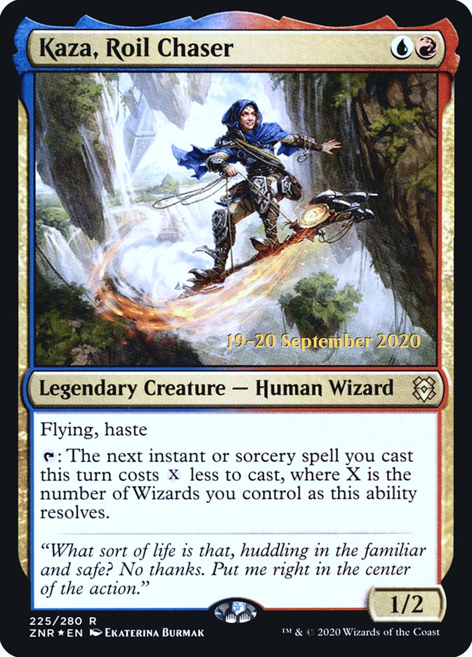 Kaza, Roil Chaser  [Zendikar Rising Prerelease Promos] | Event Horizon Hobbies CA