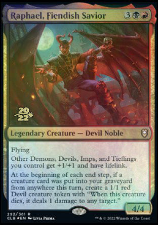 Raphael, Fiendish Savior [Commander Legends: Battle for Baldur's Gate Prerelease Promos] | Event Horizon Hobbies CA