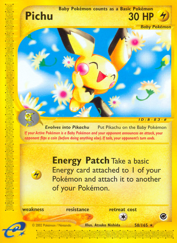 Pichu (58/165) [Expedition: Base Set] | Event Horizon Hobbies CA