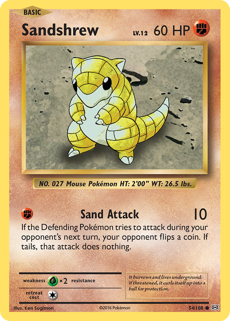 Sandshrew (54/108) [XY: Evolutions] | Event Horizon Hobbies CA