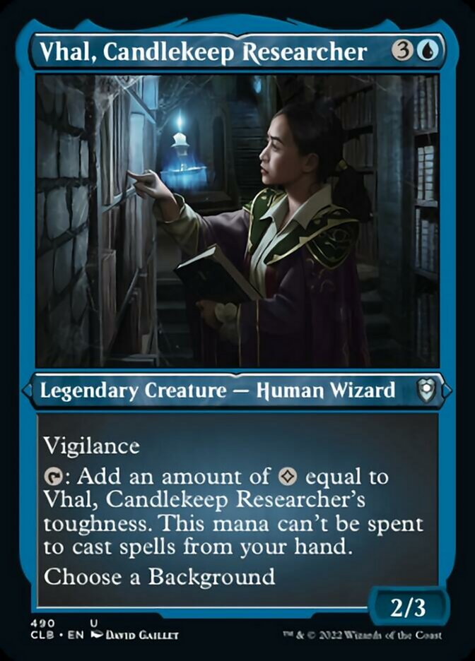 Vhal, Candlekeep Researcher (Foil Etched) [Commander Legends: Battle for Baldur's Gate] | Event Horizon Hobbies CA